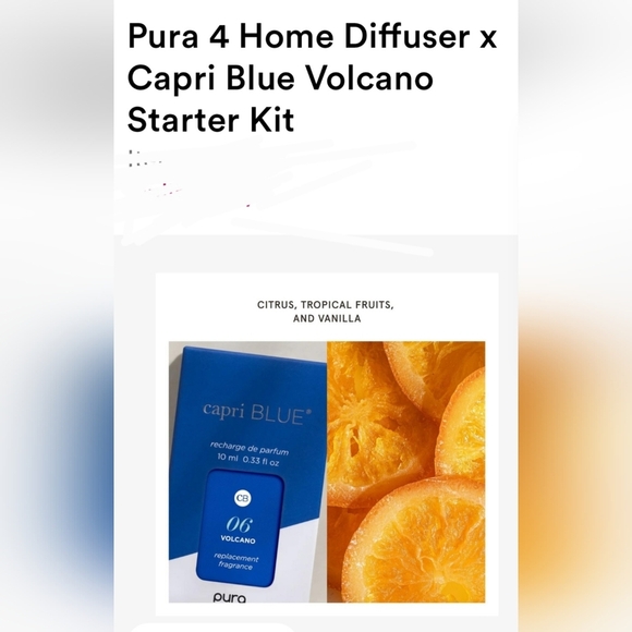 NEW IN BOX PURA Pura 4 & 2 CAPRI BLUE VOLCANCO Fragrance Set - Picture 7 of 12
